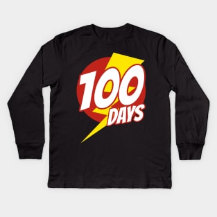 100 Days of School Superhero Edition Kids Long Sleeve T-Shirt